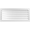 Ekena Millwork Vertical Surface Mount PVC Gable Vent w/ 2"W x 2"H , Brickmould Sill Frame, 40"W x 18"H GVPVE40X1803SN - alternate 1